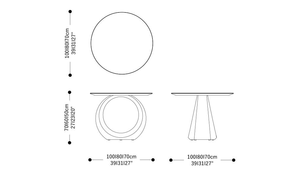 Imagen de las dimensiones principales del producto
